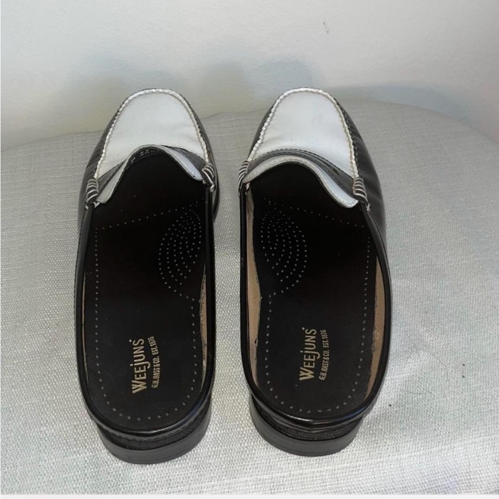 Black and White Spats Loafers Wynn Mules Weejuns by GH Bass - 9.5 - Picture 6 of 8
